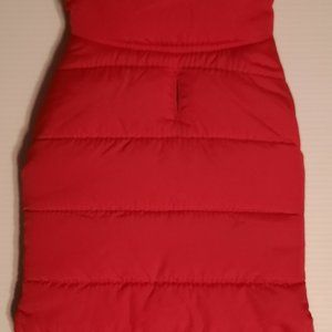 New Red Reversible Pet Puffer Jacket Size Small